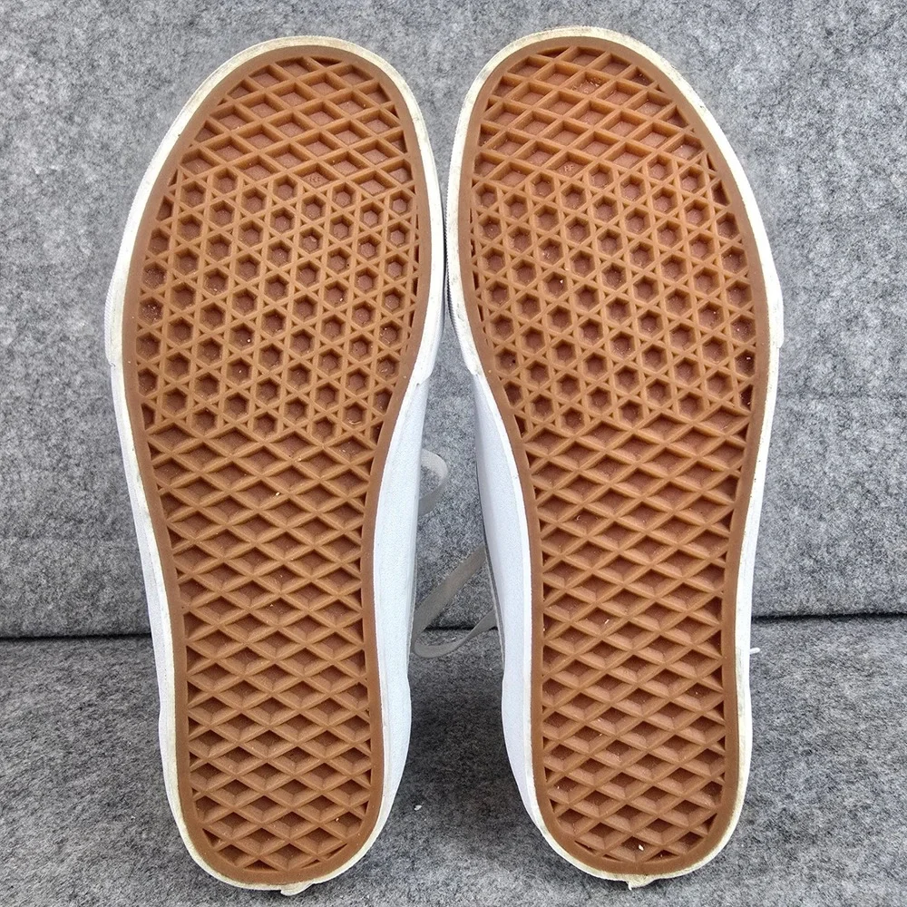 Vans Ward Luxe Comfort Womens 10 White Tonal Leather Skate Shoes Low Top Sneaker